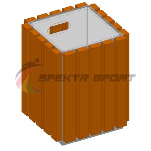 Купить Урна металлическая в деревянной обрешетке SP МФ400 в Кемерове 